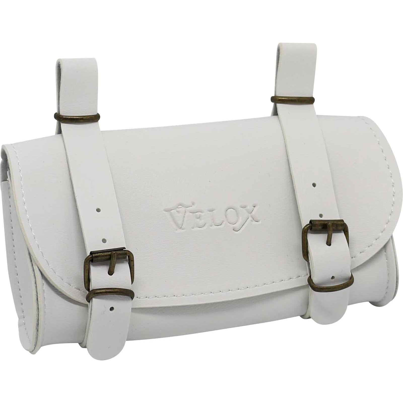 Velox Vintage classic zadeltas skai leer wit