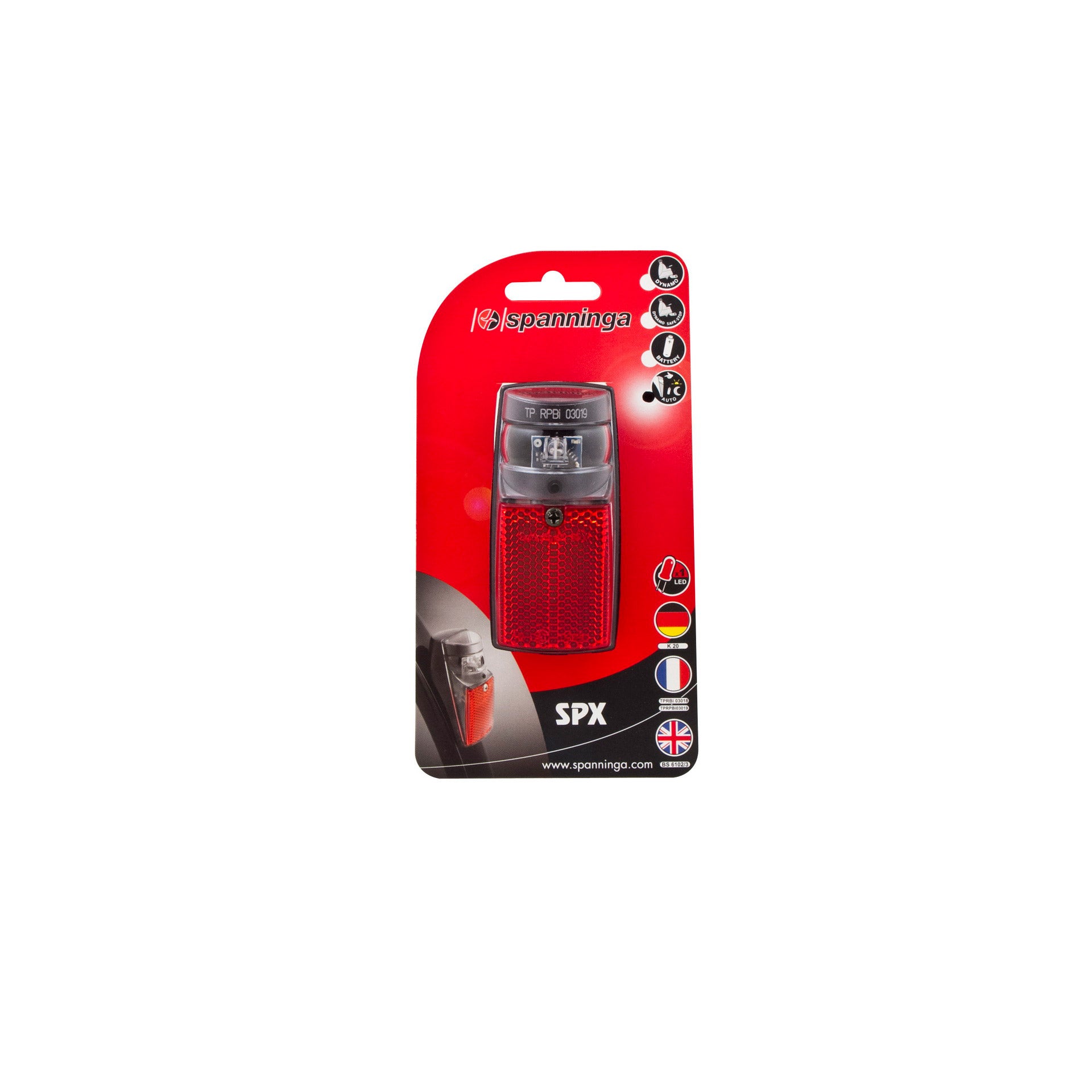 Spanninga Achterlicht LED batterij/sensor SPXba 1689710