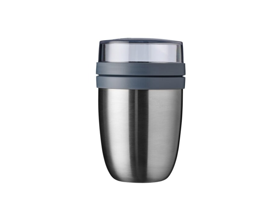 Mepal lunchpot ellipse - geïsoleerd - natural brushed - 500 ml + 200 ml