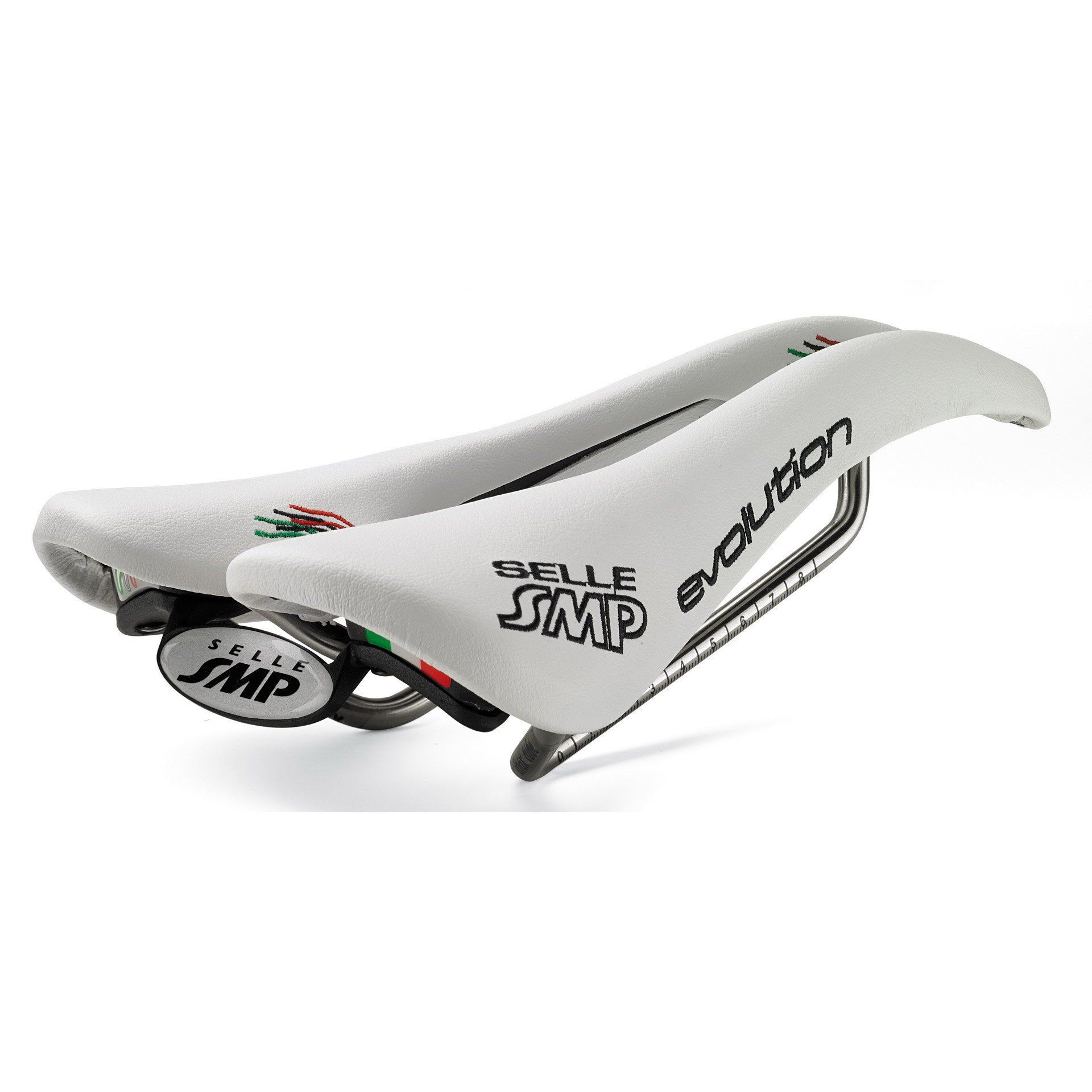 SMP zadel Pro Evolution wit + Carbon (CRB) Rail 0301229