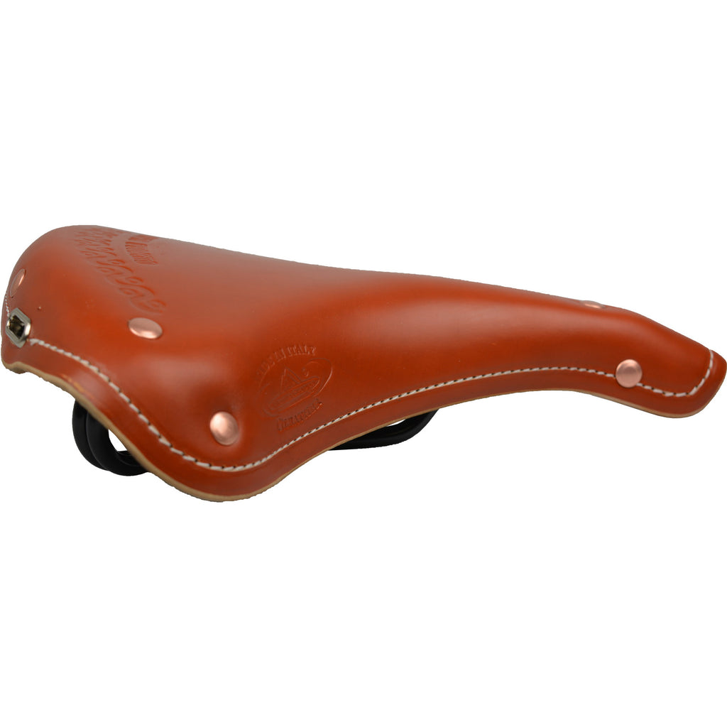 Monte grappa zadel oxford club sport leer cognac