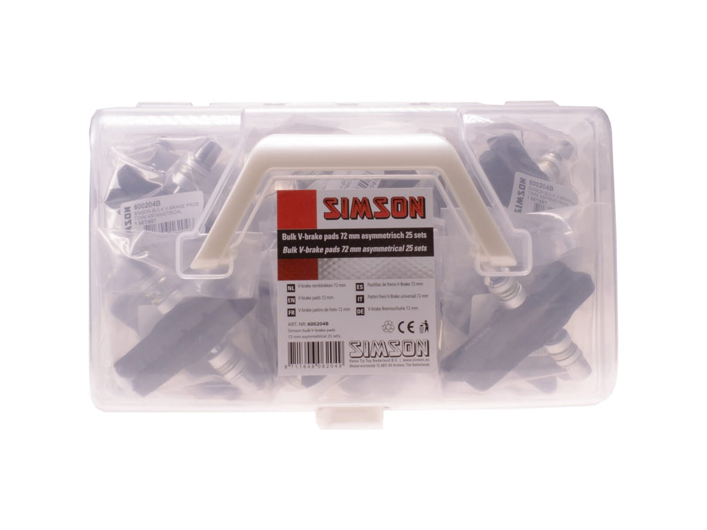 Simson v-brake remblok wp doos a 25 stel