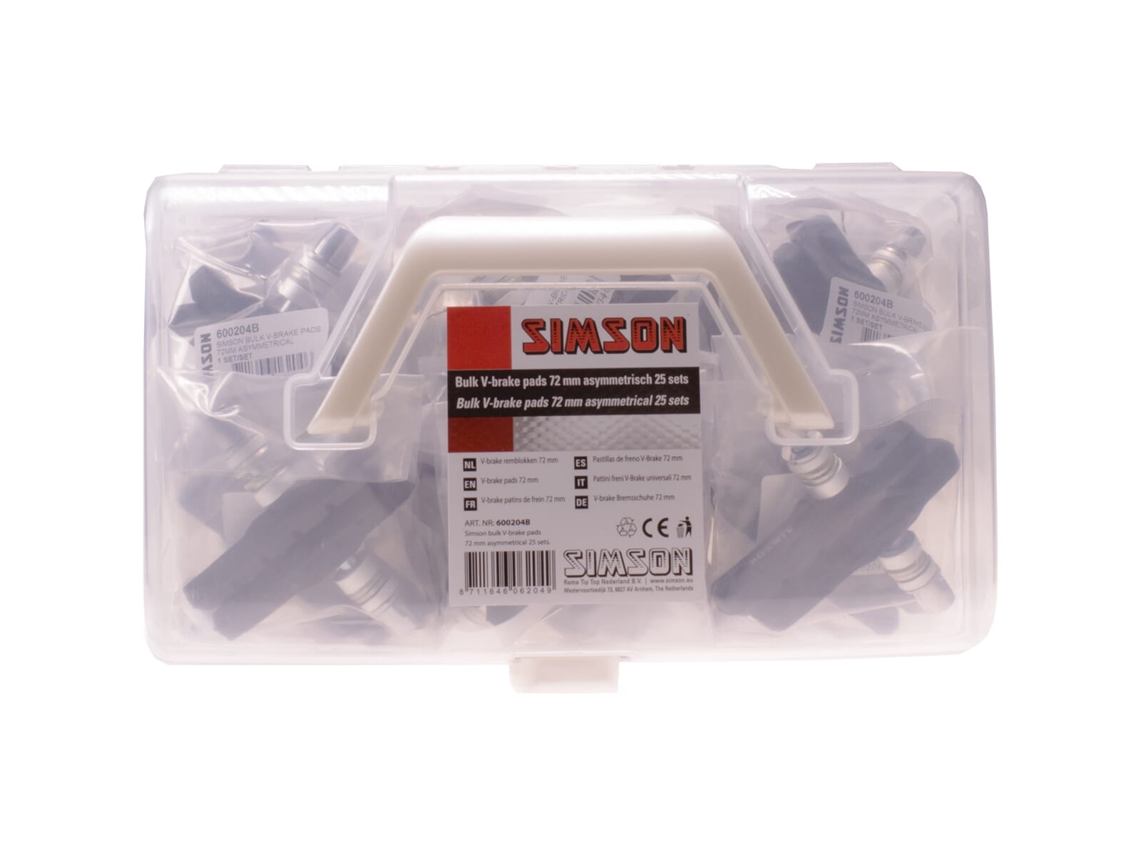 Simson v-brake remblok wp doos a 25 stel