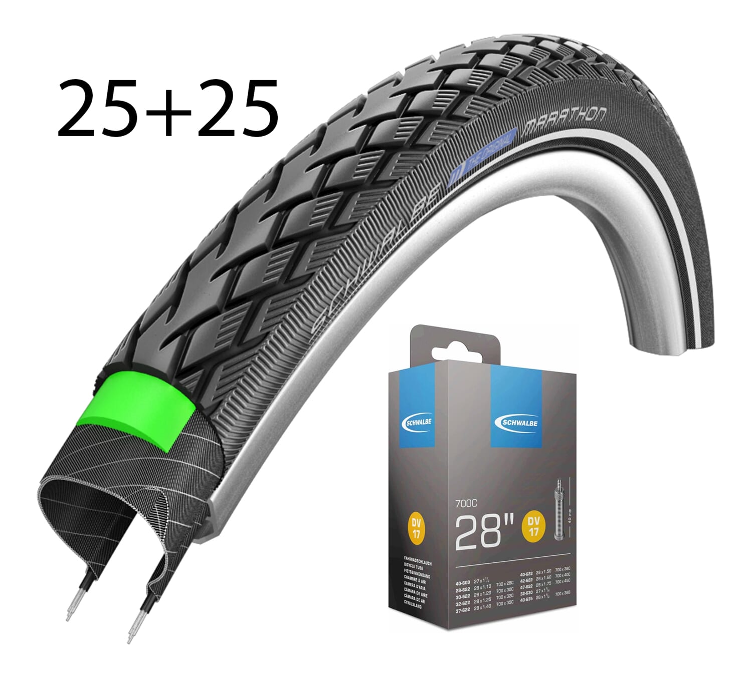 Schwalbe Buitenband Marathon 28 x 1.40 zwart refl+bnb HV 25x