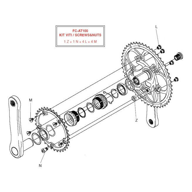 Campagnolo Kettingbladboutset Athena carbon zwart
