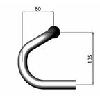 Deda stuurbocht speciale ⌀26mm 46cm polish zilver