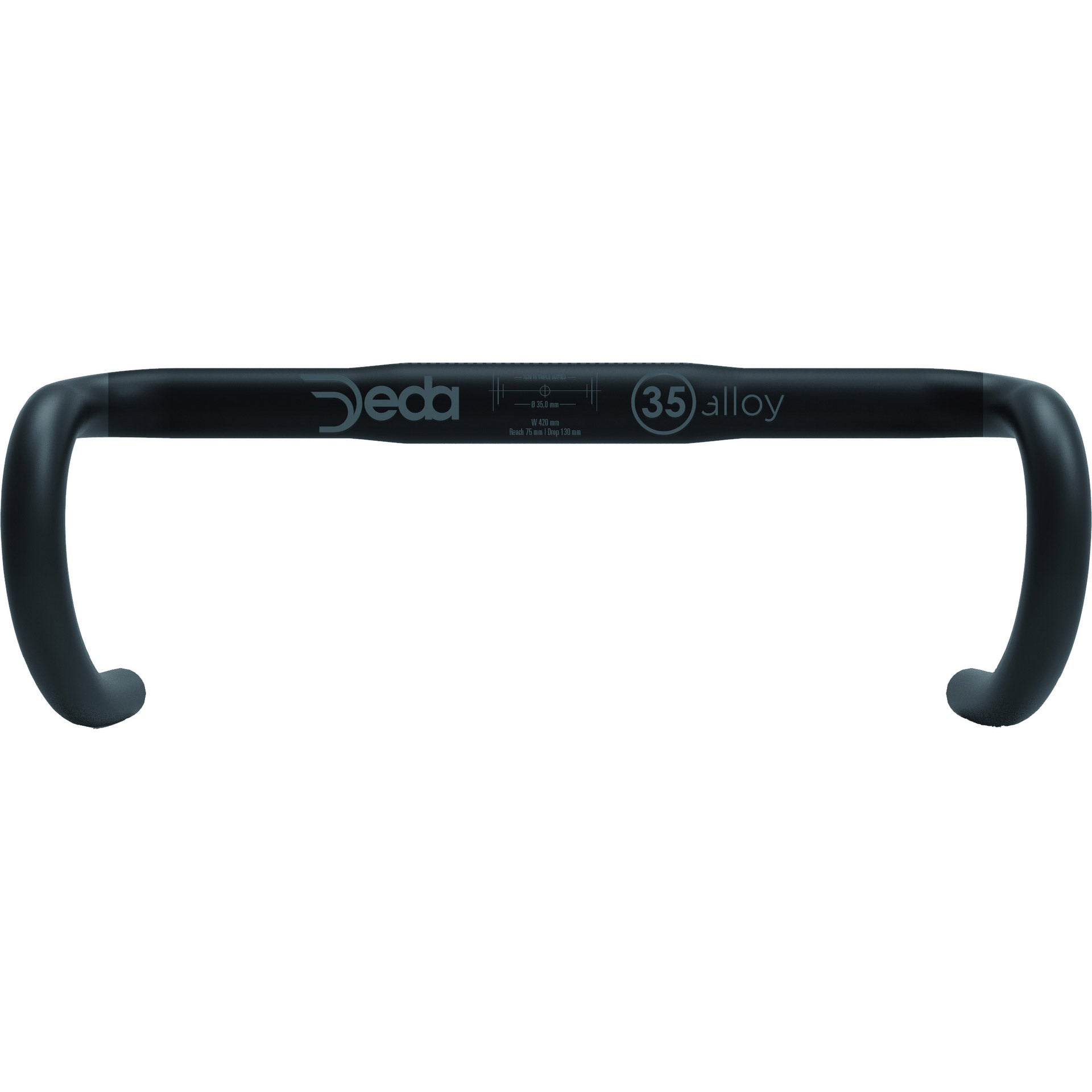 Deda stuur m35 rhm 46cm aluminium zwart