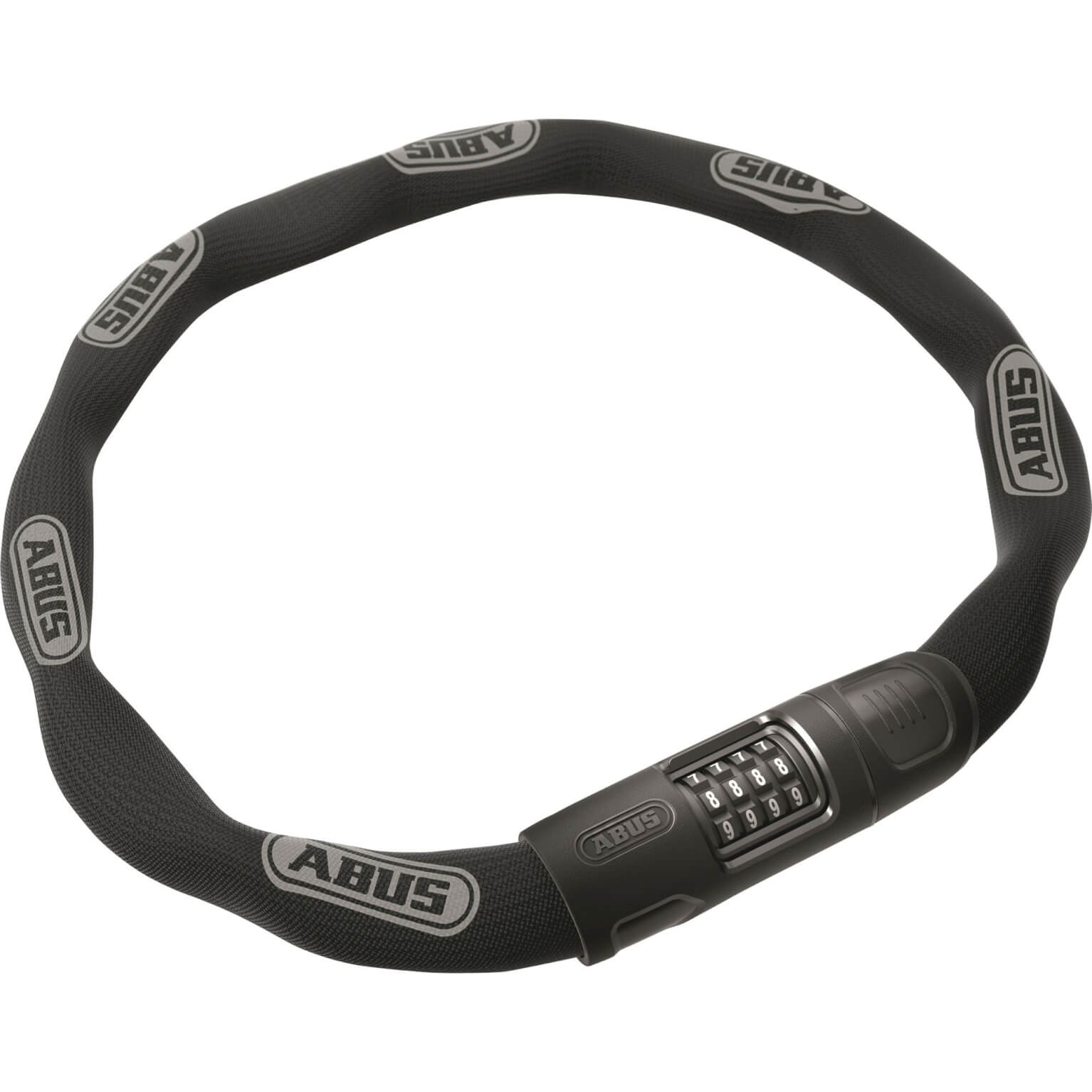 abus kettingslot 8808c 110 - zwart, 8mm vierkant, instelbare code