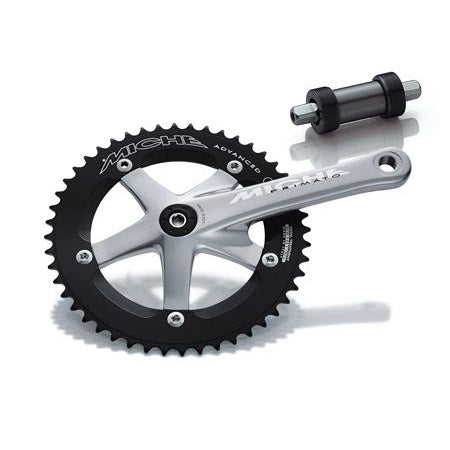 Miche Crankstel Piste Advanced 165mm 52tds. 1/8 zilver