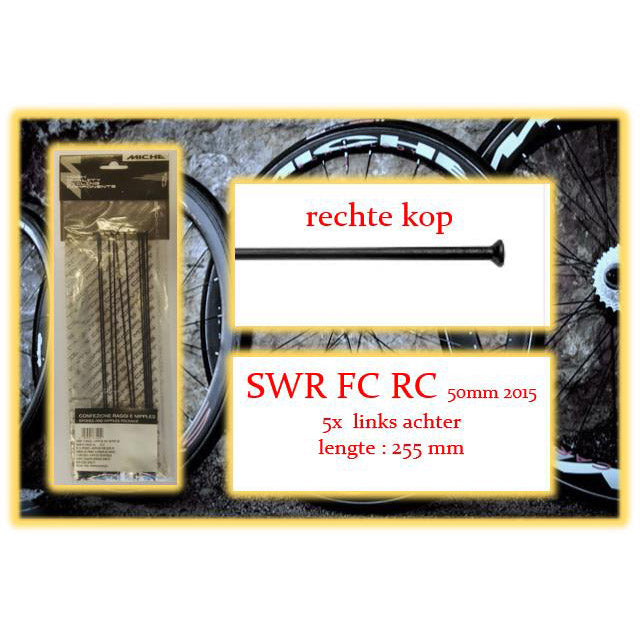 Miche Spaak+nip. 5x LA SWR FC RC 50mm carb.draad 2015
