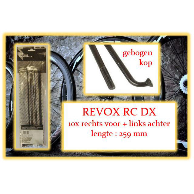 Miche spaak+nip. 10x rv+la revox rc dx draadvelg
