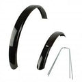 Hh stel spatborden 18 inch zwart + stangen