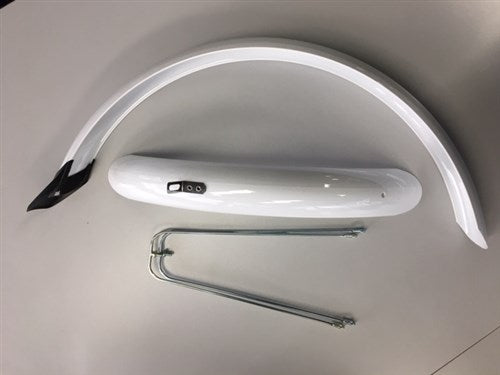 Eurofender stel spatborden 20 inch 58mm pvc wit