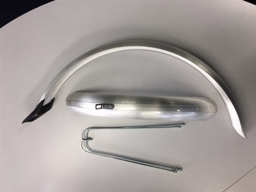 Stel spatborden 26 inch 58 pvc zilver eurofender