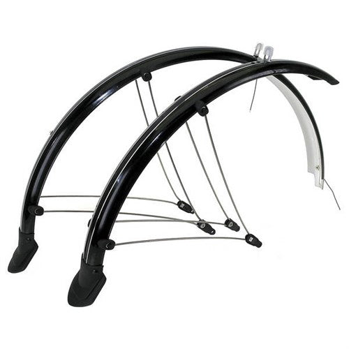Stel spatborden 28 inch pvc 56mm zwart
