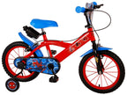 spider-man kinderfiets - jongens - 14 inch - rood blauw - twee handremmen