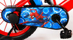 spider-man kinderfiets - jongens - 14 inch - rood blauw - twee handremmen