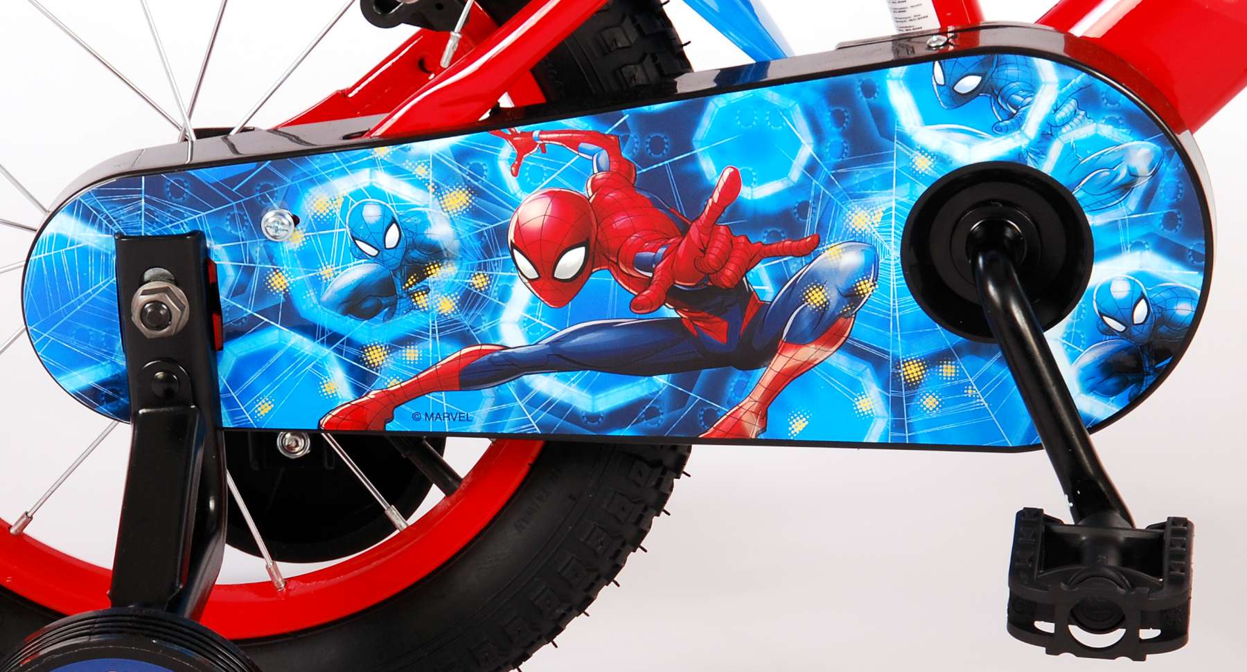 Spiderman Spider-Man Kinderfiets Jongens 14 inch Rood/Blauw Twee Handremmen
