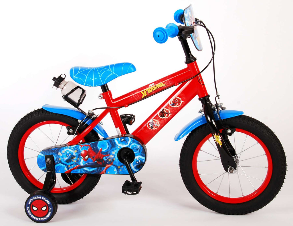 Spiderman Spider-Man Kinderfiets Jongens 14 inch Rood/Blauw Twee Handremmen