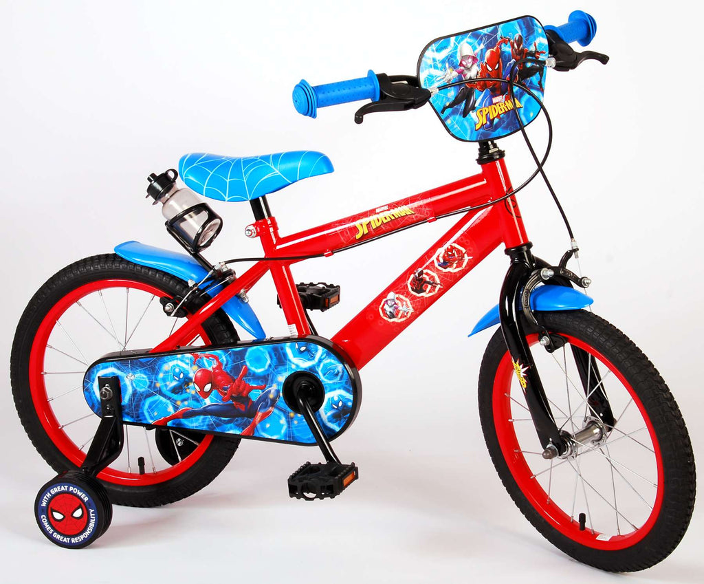 Spiderman Ultimate Spider-Man Kinderfiets Jongens 16 inch Blauw/Rood Twee handremmen