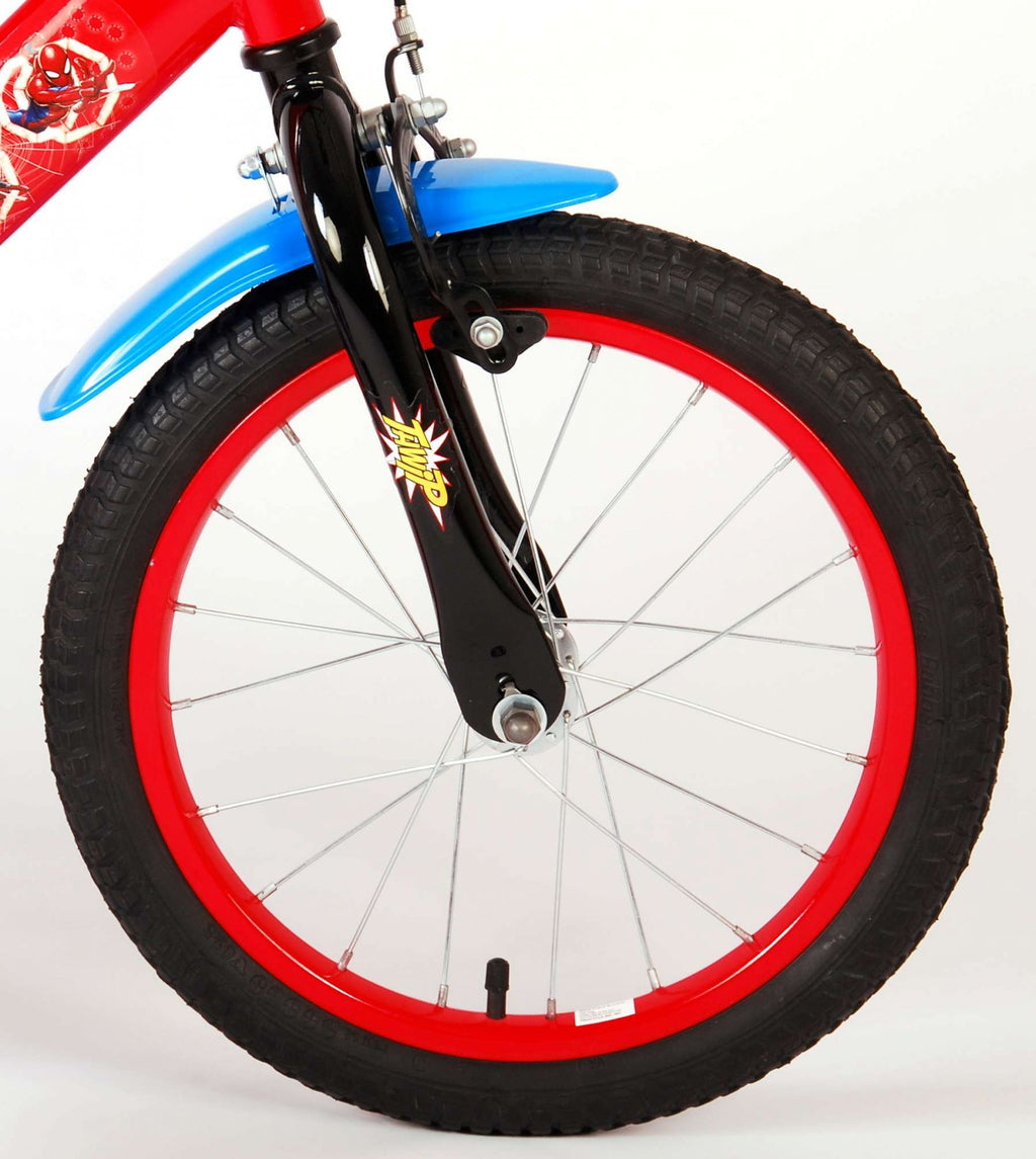 Spiderman Ultimate Spider-Man Kinderfiets Jongens 16 inch Blauw/Rood Twee handremmen