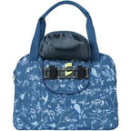 Basil Wanderlust Carry All Bag - blauwe fietshandtas met vogelprint - waterafstotend - 18L