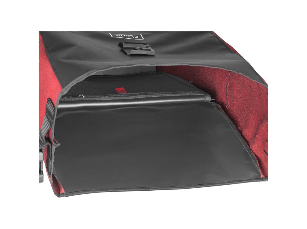 Clarijs fietstas solobag 24l zwart-rood