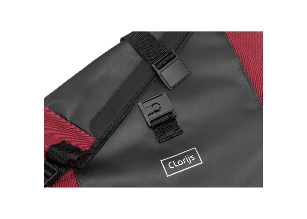 Clarijs fietstas solobag 24l zwart-rood