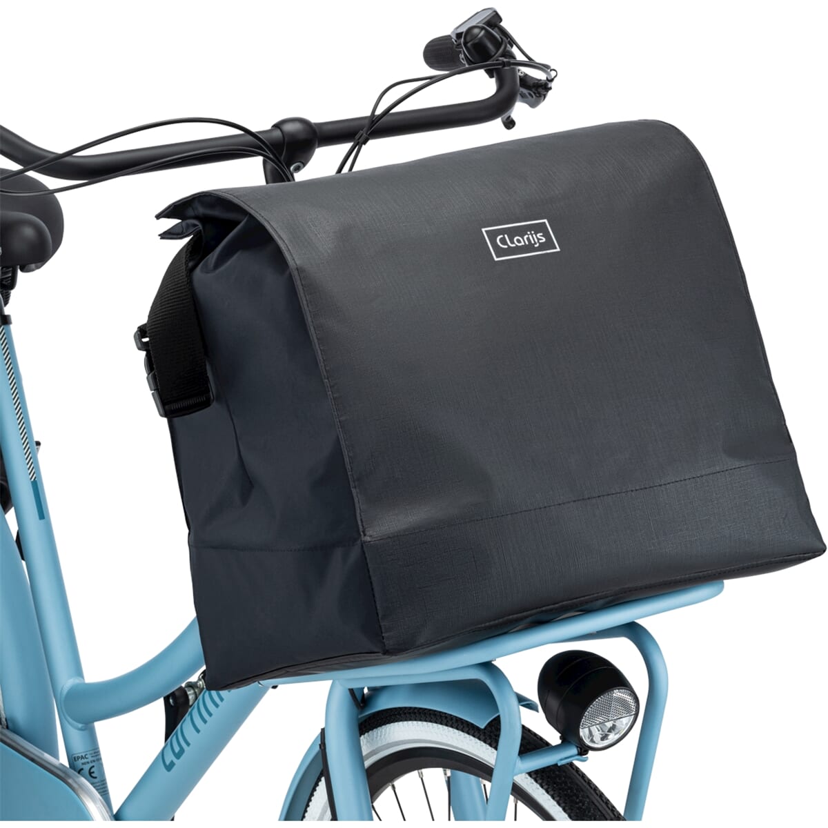 clarijs single bikebag frontbag 30l zwart