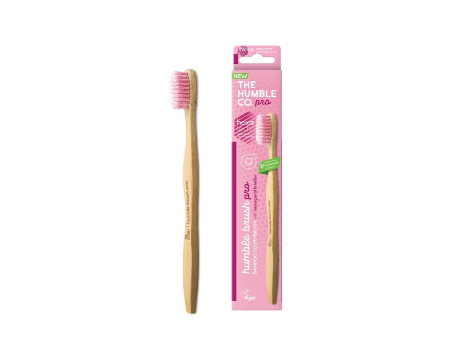 The humble co. tandenborstel bamboe - pro - hexatech spiral - soft - paars