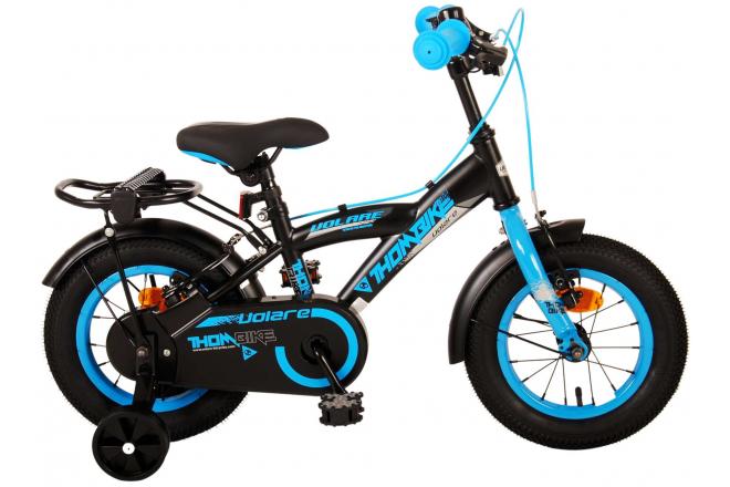 Volare Thombike Kinderfiets Jongens 12 inch Zwart Blauw Twee Handremmen