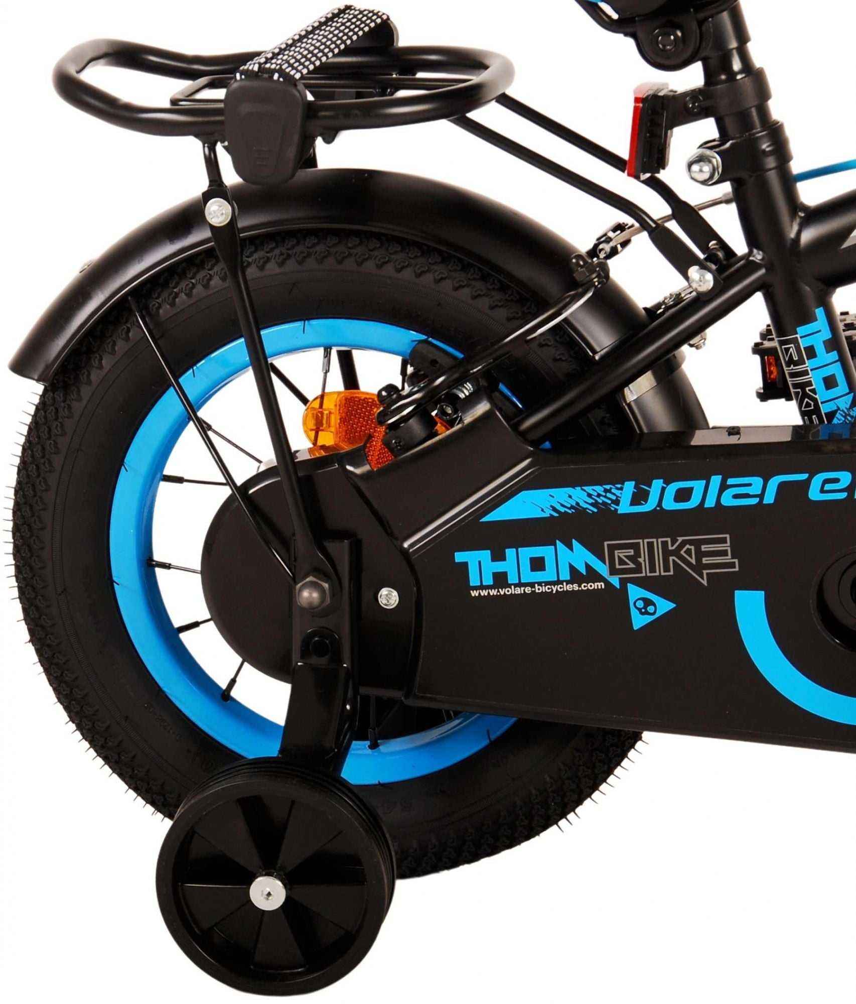 Volare Thombike Kinderfiets Jongens 12 inch Zwart Blauw Twee Handremmen