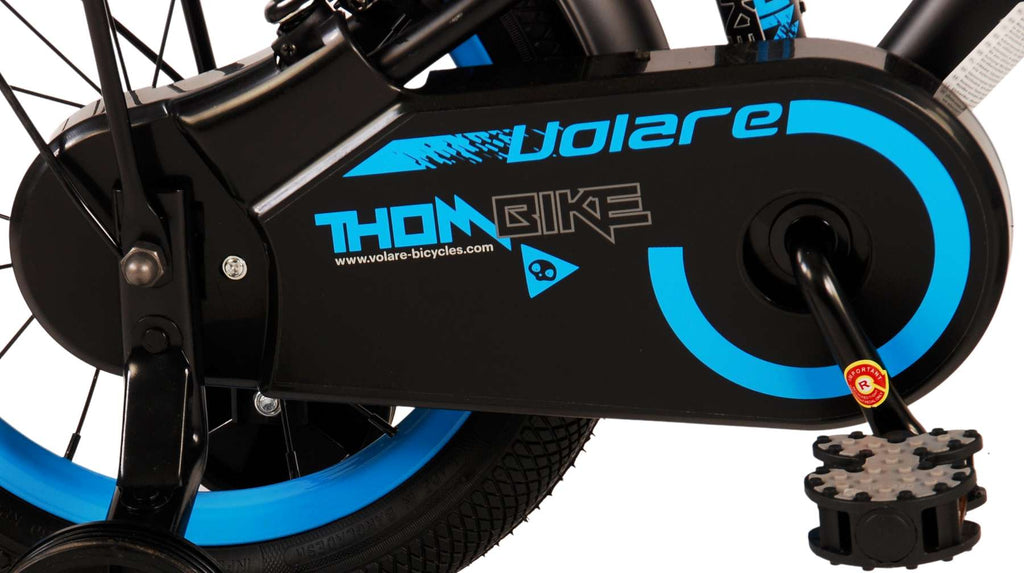 Volare Thombike Kinderfiets Jongens 14 inch Zwart Blauw Twee Handremmen
