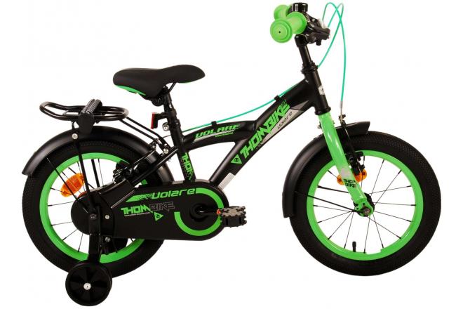Volare Thombike Kinderfiets Jongens 14 inch Zwart Groen Twee Handremmen