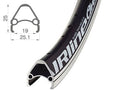 Rodi Velg 28 inch 622 airline 1 zwart 9x4 13