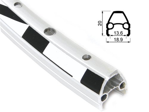Velg 28 inch 622 race stylus zilver