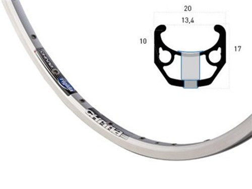 Velg 28 inch 622 race zilver ryde chrina 36