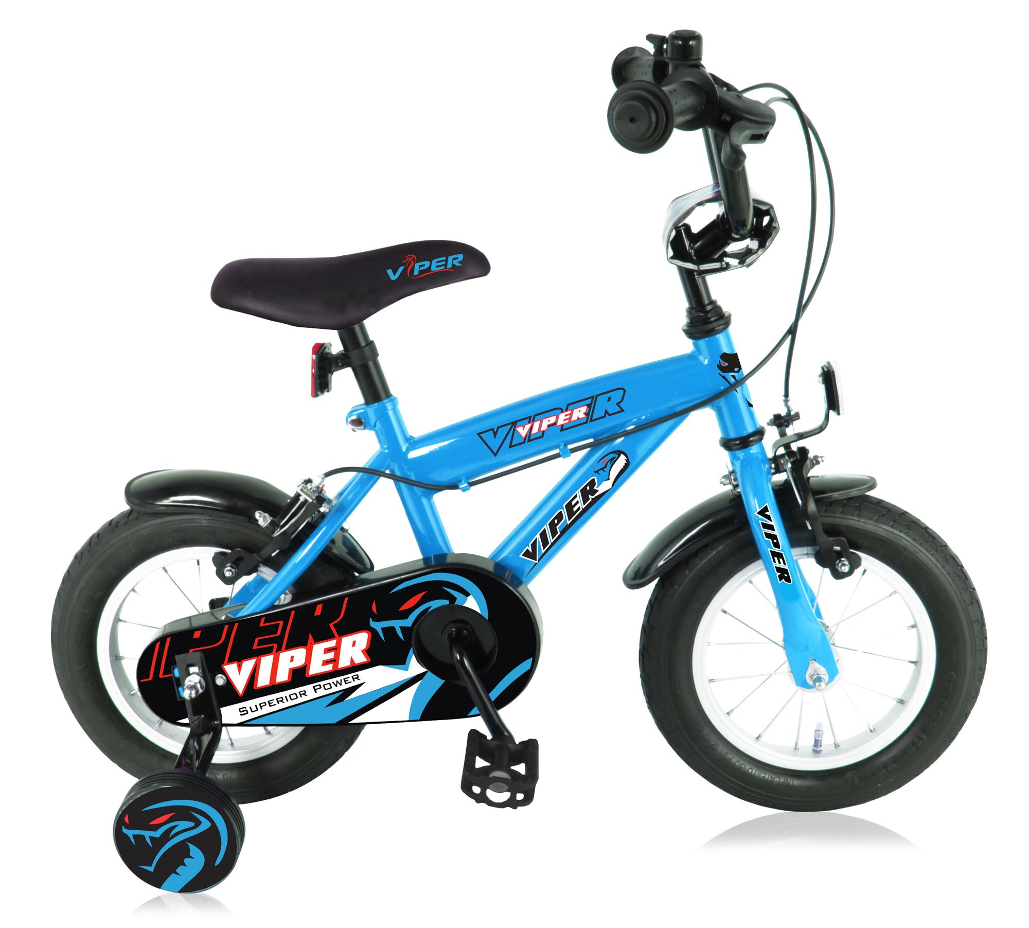 MBM Viper H 12 inch blauw vrijloop + 2 handrem
