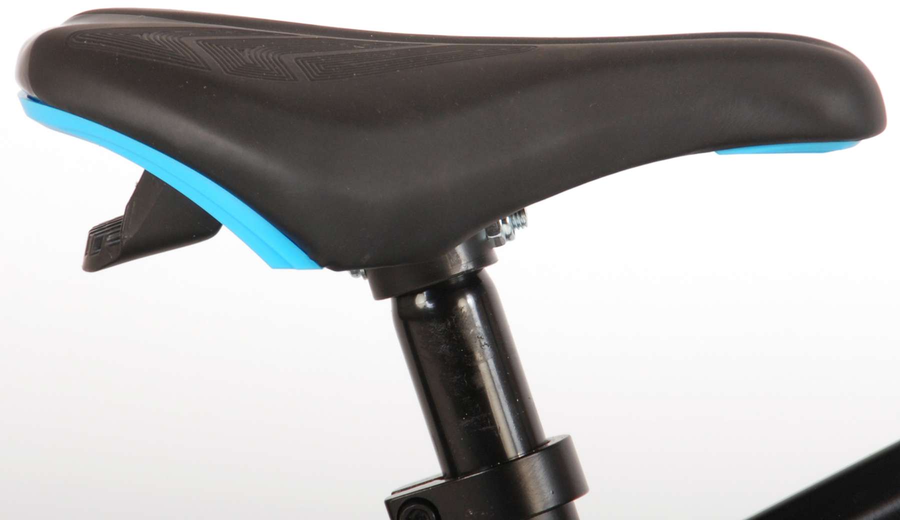 volare rocky kinderfiets - jongens - 14 inch - zwart/blauw - 95% afgemonteerd - prime collection
