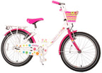 Volare Ashley Kinderfiets - Meisjes - 20 inch - Wit/Roze - twee handremmen