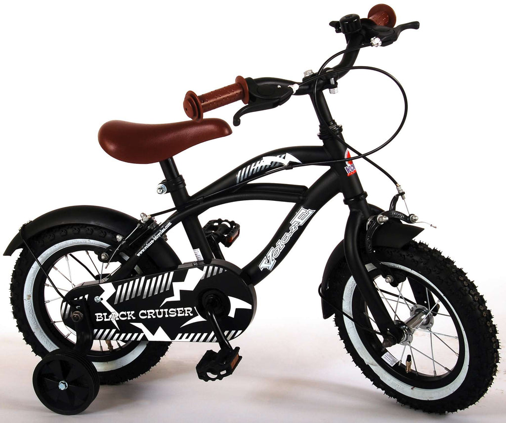 volare black cruiser kinderfiets - jongens - 12 inch - zwart - twee handremmen