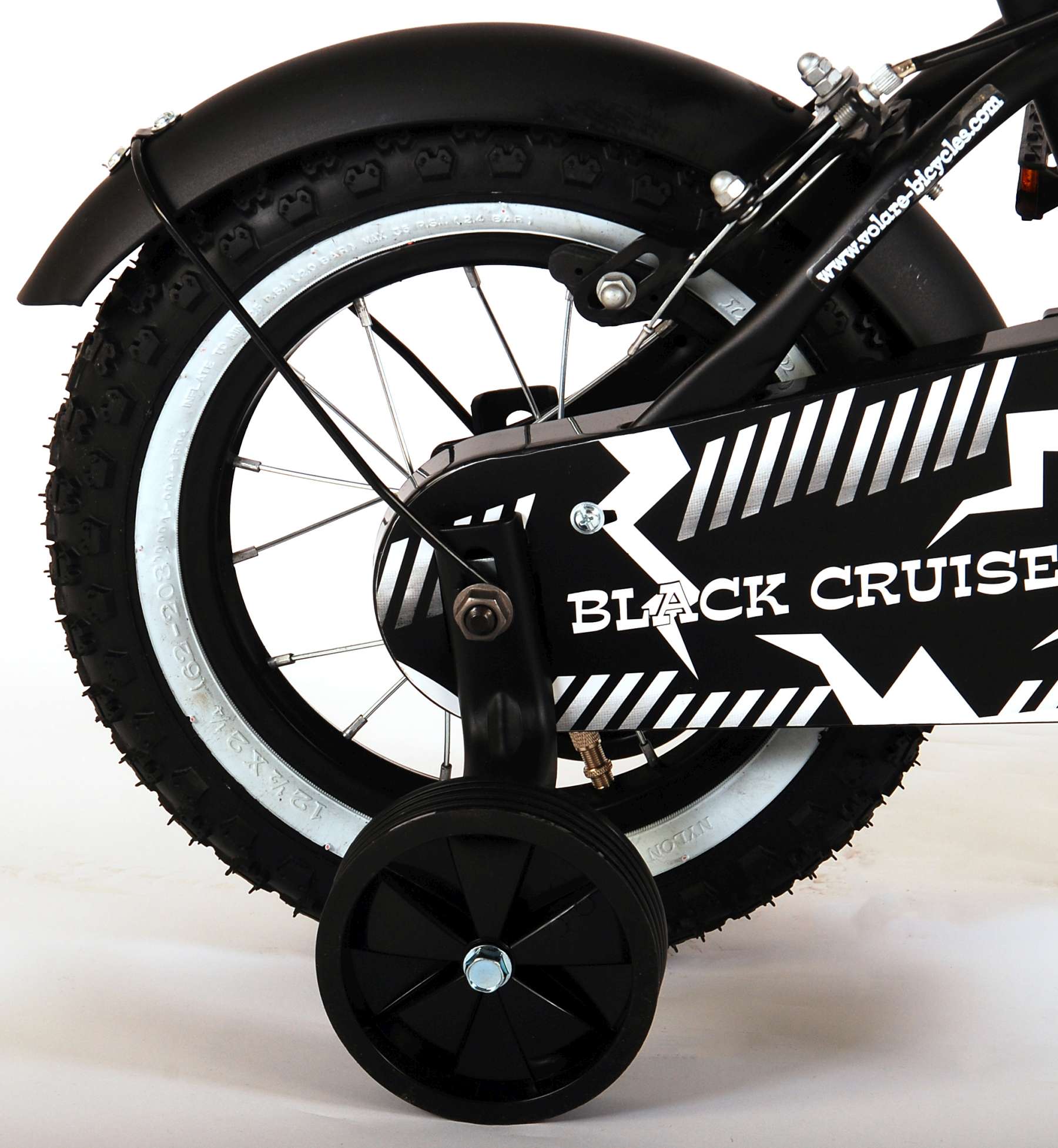 volare black cruiser kinderfiets - jongens - 12 inch - zwart - twee handremmen