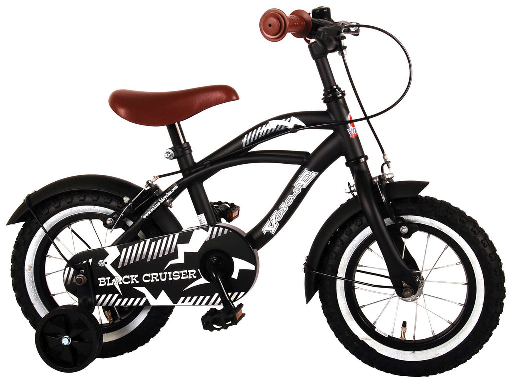 volare black cruiser kinderfiets - jongens - 12 inch - zwart - twee handremmen
