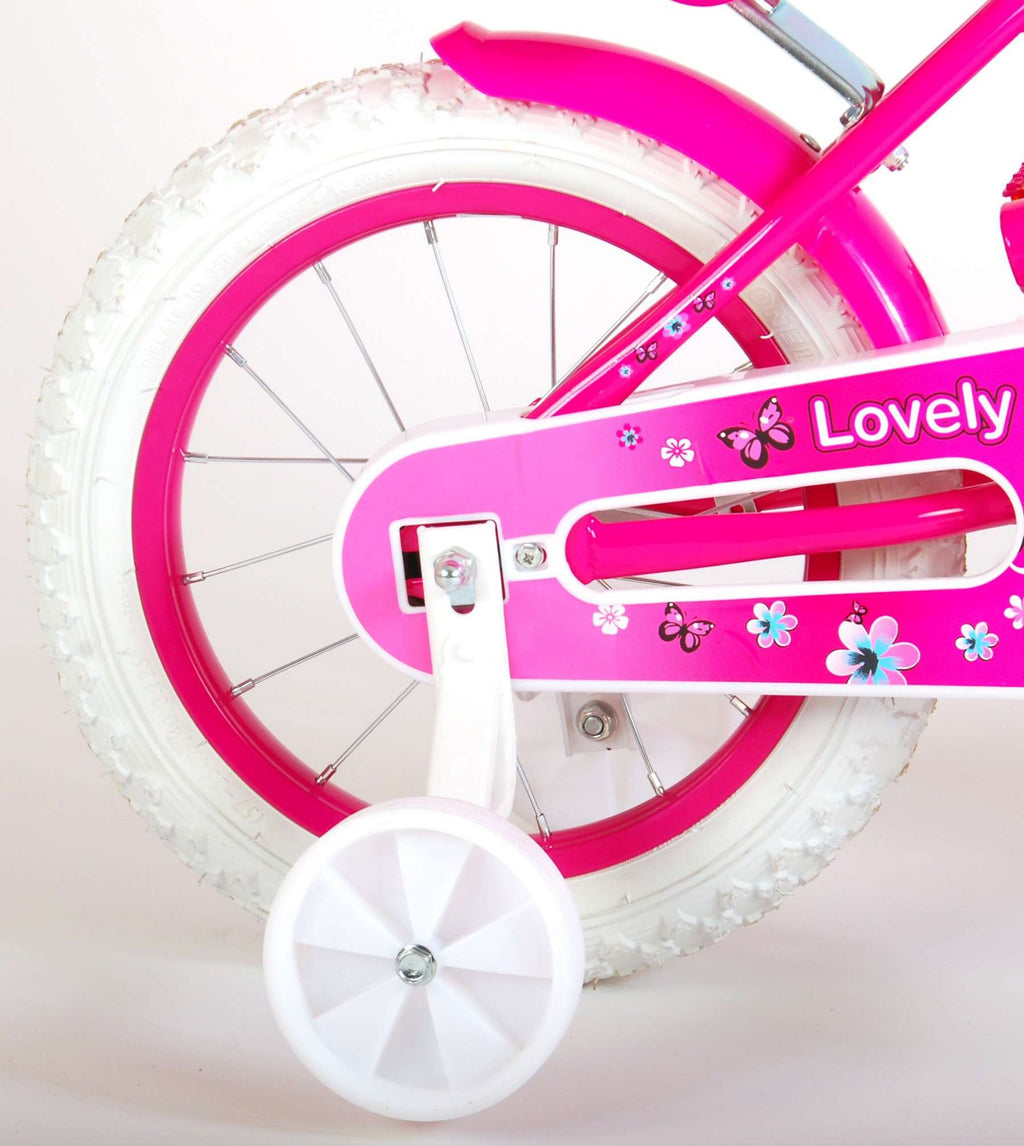 Volare Lovely Kinderfiets - Meisjes - 14 inch - Roze Wit