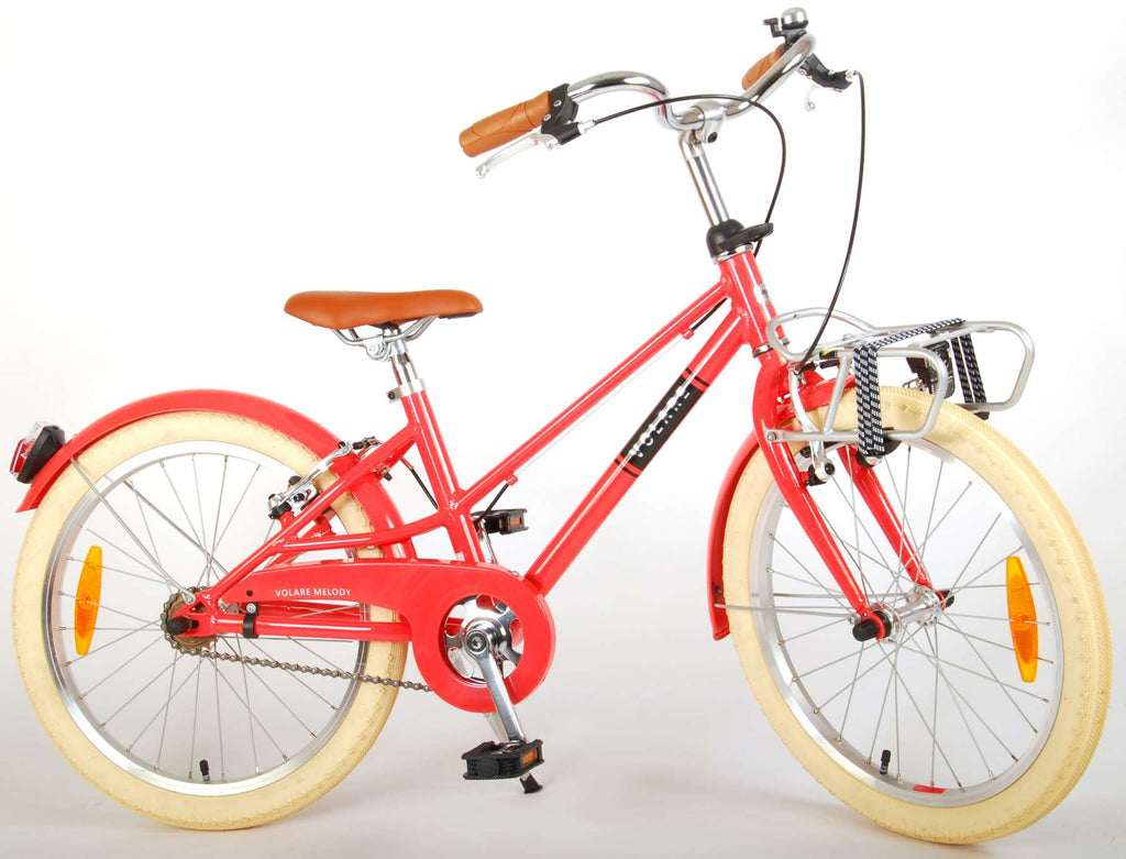 Volare Melody Kinderfiets Meisjes 20 inch Koraal Rood Twee Handremmen Prime Collection