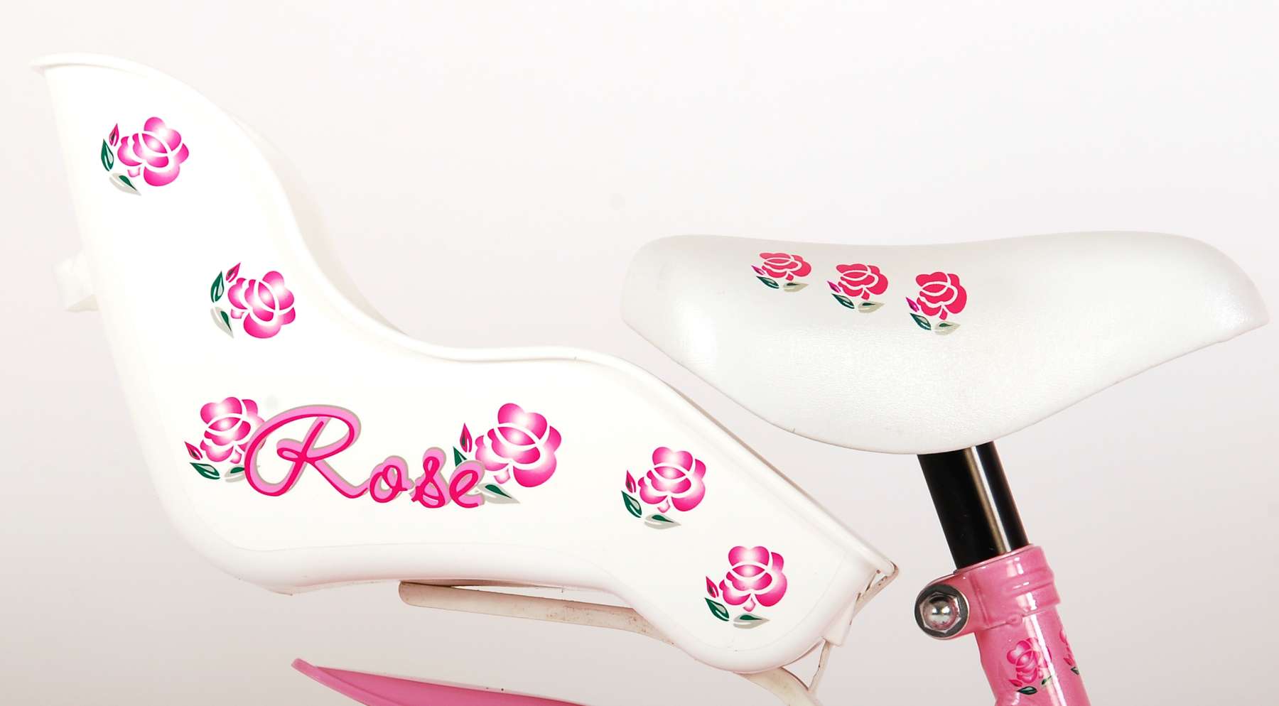 Volare Rose Kinderfiets Meisjes 14 inch Roze Wit 95% afgemonteerd