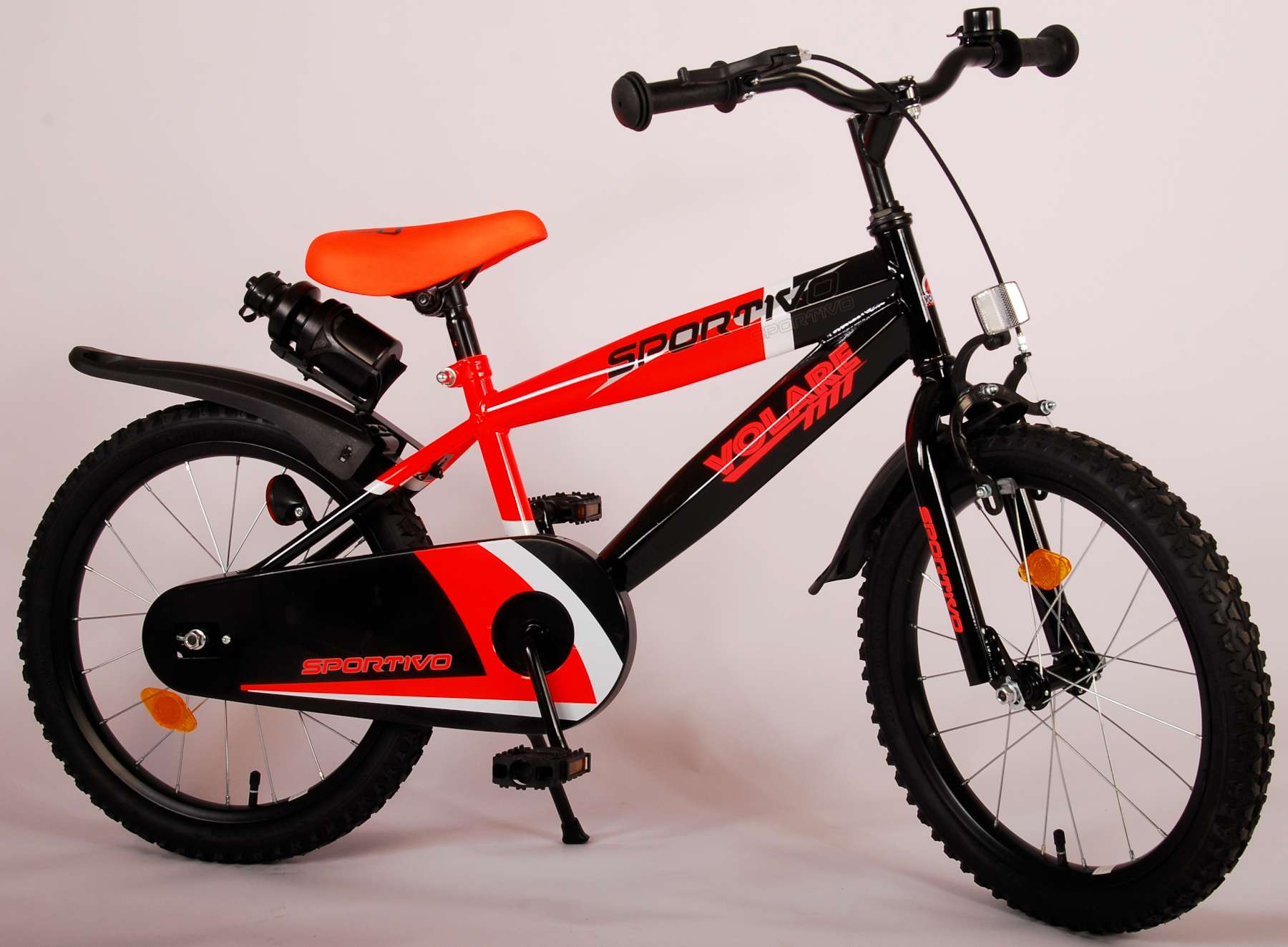 Volare Sportivo Kinderfiets - Jongens - 18 inch - Neon Oranje Zwart