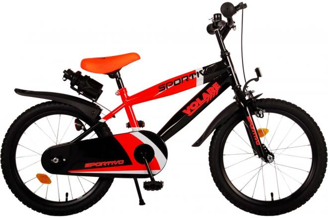 Volare Sportivo Kinderfiets - Jongens - 18 inch - Neon Oranje Zwart
