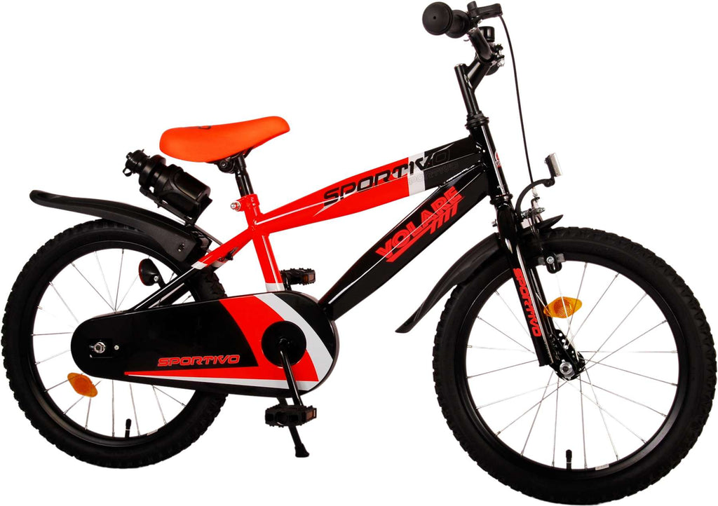Volare Sportivo Kinderfiets - Jongens - 18 inch - Neon Oranje Zwart
