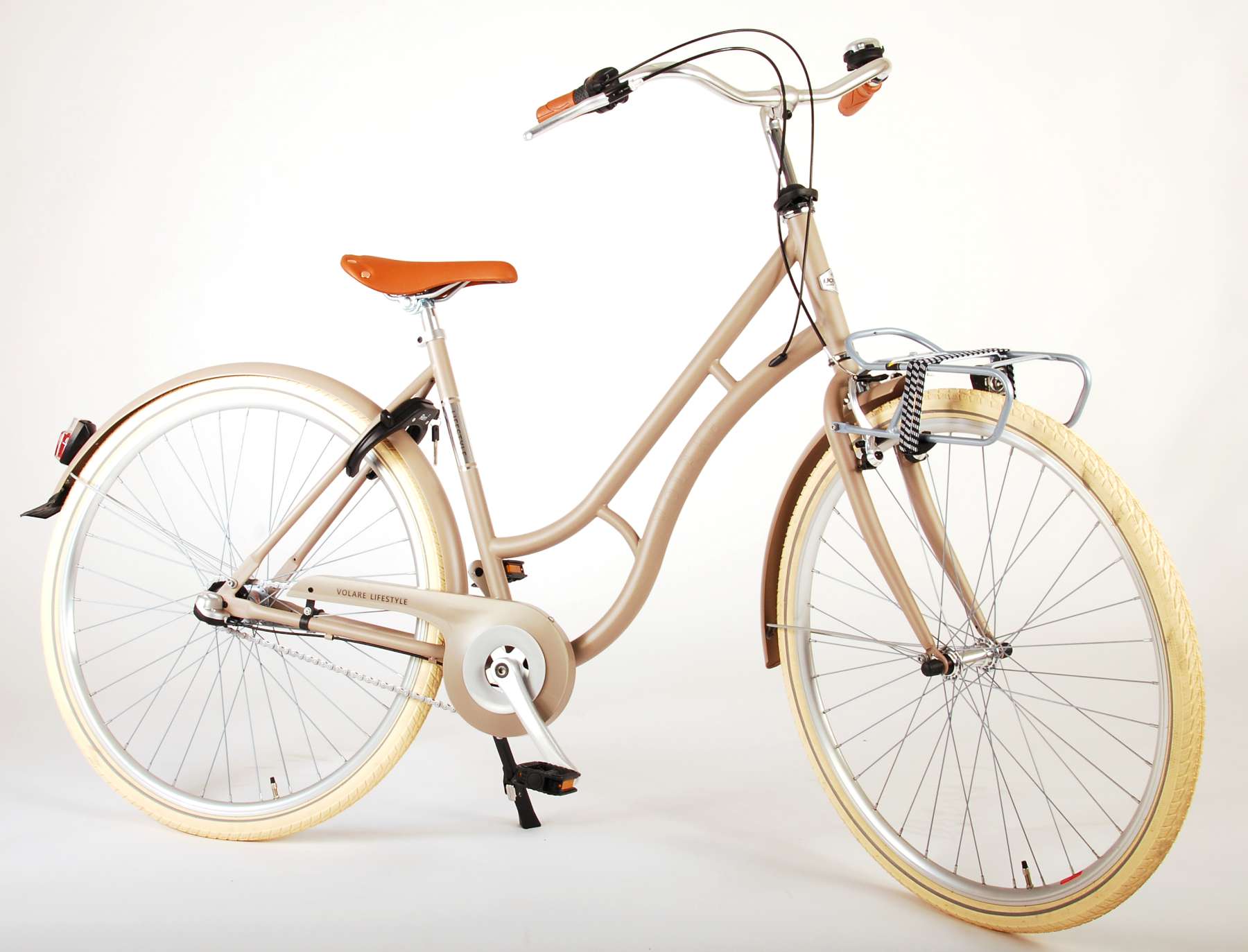 VOLARE Lifestyle Meisjesfiets Tiener 48 cm lage zadelstand Zand 3 versnellingen